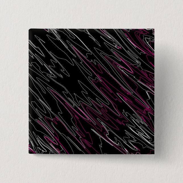 Badge Carré 5 Cm Noir marbré rose (Devant)