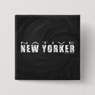 Badge Carré 5 Cm Noir natif de New York