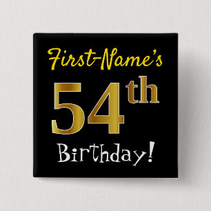 Badge Carré 5 Cm Noircissez, anniversaire d'or de Faux le