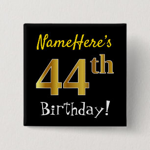 Badge Carré 5 Cm Noircissez, anniversaire d'or de Faux le