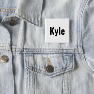 Badge Carré 5 Cm Nom de Kyle Mens,
