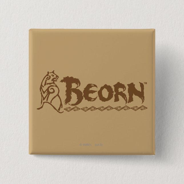 Badge Carré 5 Cm Nom de l'ours BEORN™ (Devant)