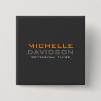 Nom minimaliste du texte gris orange moderne
