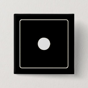 Badge Carré 5 Cm Nombres de points sur les dés blancs 1 + votre fon