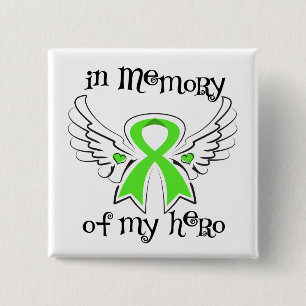 Badge Carré 5 Cm Non lymphome de Hodgkins dans la mémoire de mon
