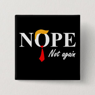 Badge Carré 5 Cm Non. Pas À Nouveau.