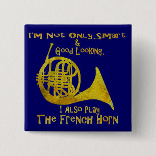 Badge Carré 5 Cm Non seulement cor de harmonie intelligent