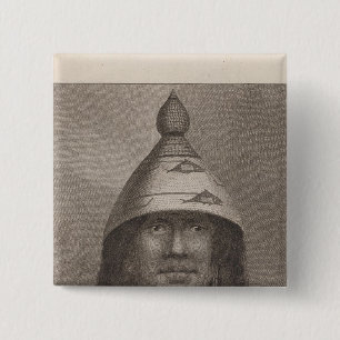 Badge Carré 5 Cm Nootka Woman, Colombie-Britannique