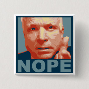 Badge Carré 5 Cm nope de mccain