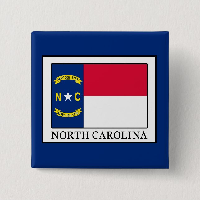 Badge Carré 5 Cm North Carolina (Devant)