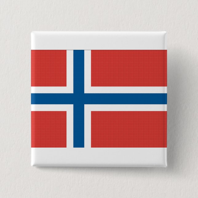 Badge Carré 5 Cm Norwegian Flag (Devant)