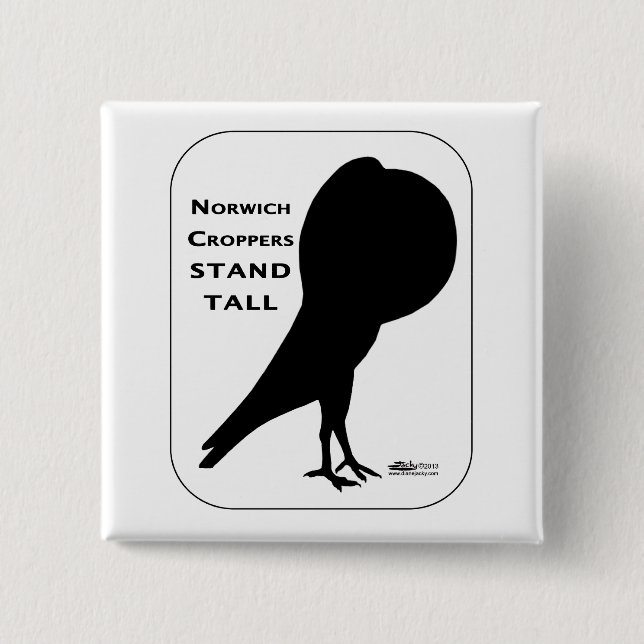 Badge Carré 5 Cm Norwich Croppers Reste grand (Devant)