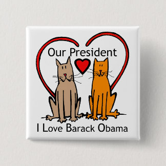 BADGE CARRÉ 5 CM NOTRE PRÉSIDENT