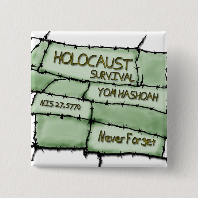 Badge Carré 5 Cm N'oubliez jamais (Devant)