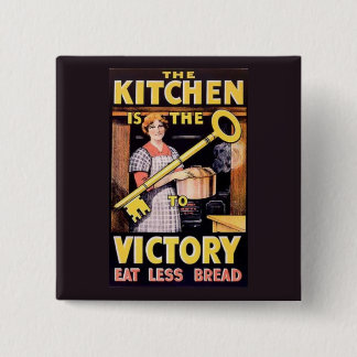 Badge Carré 5 Cm Nourriture WW1 vintage rationnant la cuisine