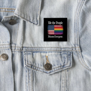 Badge Carré 5 Cm Nous Le Peuple Signifie Tout Le Monde Usa Égalité 