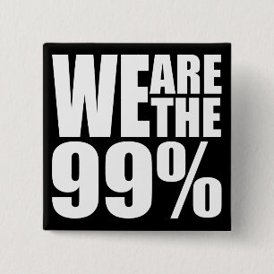 Badge Carré 5 Cm Nous sommes le bouton de 99%