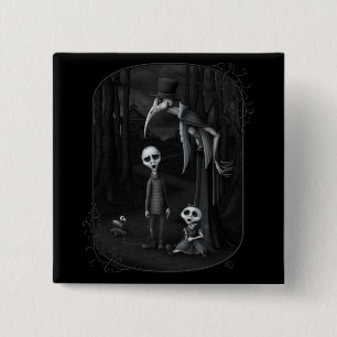 Badge Carré 5 Cm Nous tous tombons vers le bas