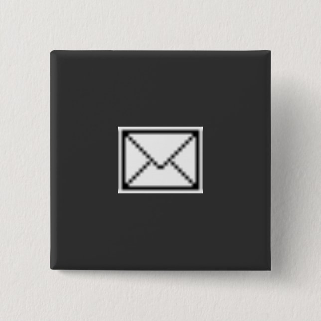 Badge Carré 5 Cm Nouveauté d'icône de courrier (Devant)