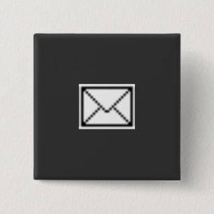 Badge Carré 5 Cm Nouveauté d'icône de courrier
