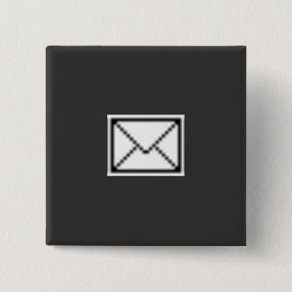 Badge Carré 5 Cm Nouveauté d'icône de courrier