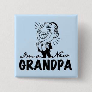 Badge Carré 5 Cm Nouveaux T-shirts et cadeaux de sourire de grand-p