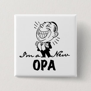 Badge Carré 5 Cm Nouveaux T-shirts et cadeaux de sourire d'Opa