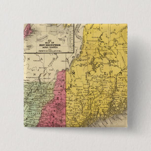 Badge Carré 5 Cm Nouvelle-Angleterre 3