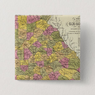 Badge Carré 5 Cm Nouvelle Carte De La Géorgie
