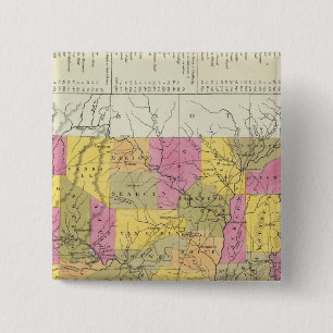Badge Carré 5 Cm Nouvelle Carte De L'Arkansas