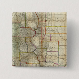 Badge Carré 5 Cm Nouvelle carte de l'état du Colorado par Thayer