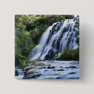 Badge Carré 5 Cm Nouvelle-Zélande, île du Nord, Karangahake Gorge,