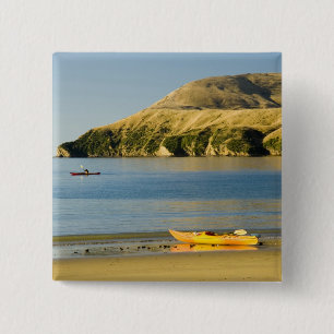 Badge Carré 5 Cm Nouvelle-Zélande, île du Sud, Marlborough Sounds.