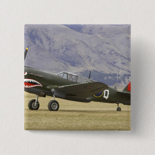 Badge Carré 5 Cm Nouvelle-Zélande, Otago, Wanaka, Warbirds Over 5