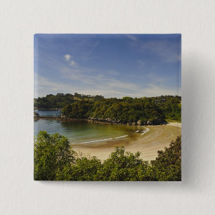 Badge Carré 5 Cm Nouvelle-Zélande, Southland, île Stewart, Halfmoon
