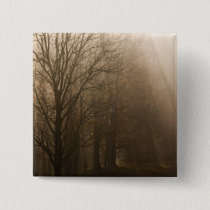 Badge Carré 5 Cm NP des Grandes Montagnes Fumées Tennessee arbres d