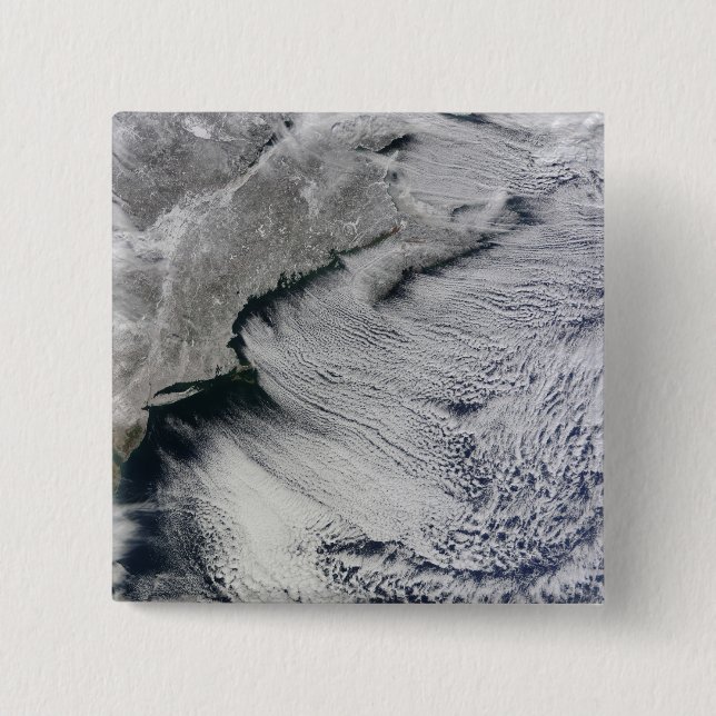 Badge Carré 5 Cm Nuages à travers les cieux de l'Atlantique Nord (Devant)