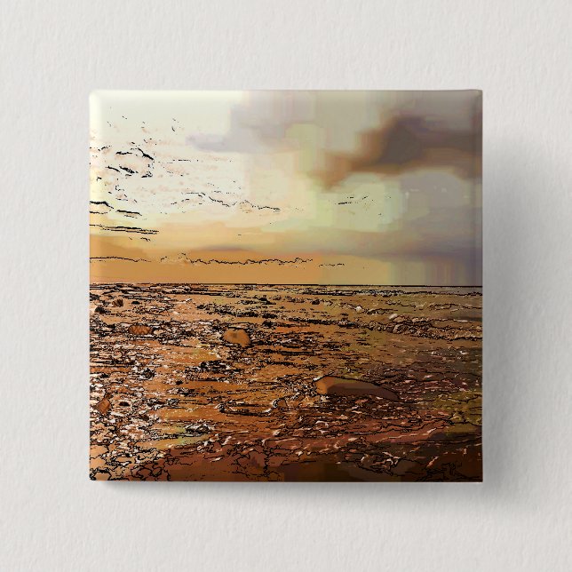 BADGE CARRÉ 5 CM NUAGES DE TEMPÊTE (Devant)