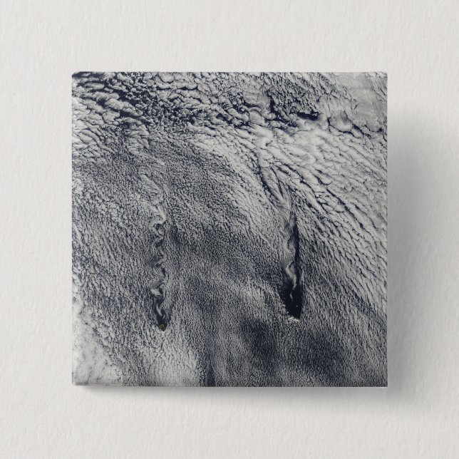 Badge Carré 5 Cm Nuages sur les îles Juan Fernandez (Devant)