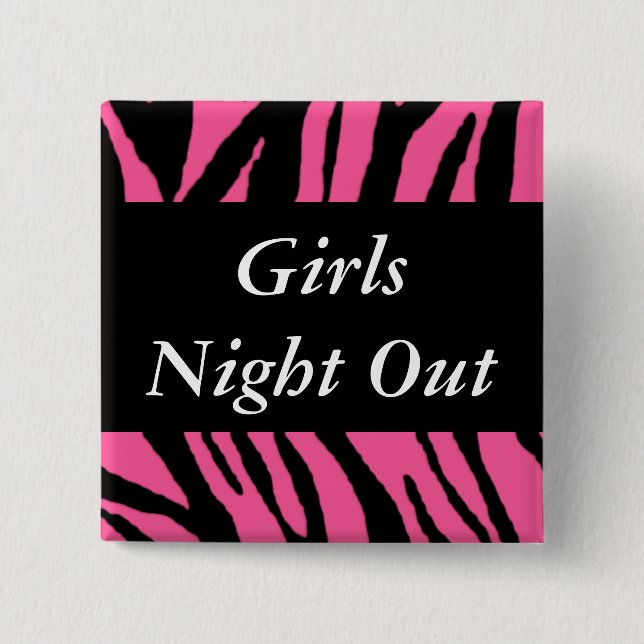 Badge Carré 5 Cm Nuit de filles (Devant)