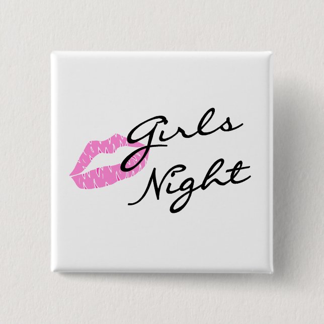 Badge Carré 5 Cm Nuit de filles (Devant)