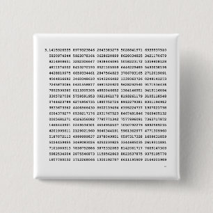 Badge Carré 5 Cm Numéro Pi 1000 Premiers Chiffres   Symbole mathéma