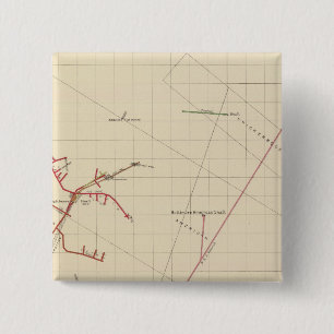 Badge Carré 5 Cm Numéro VIX des cartes des mines de fond