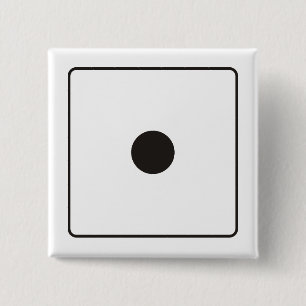 Badge Carré 5 Cm Numéros DICE des pips 1 + votre backgr.