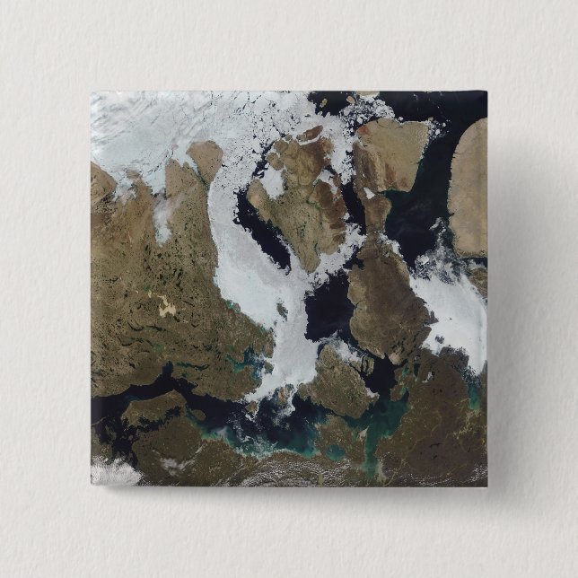 Badge Carré 5 Cm Nunavut, Canada (Devant)