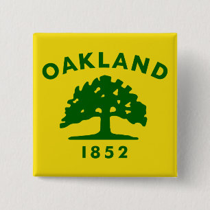 Badge Carré 5 Cm Oakland, la Californie, Etats-Unis diminuent