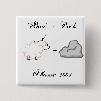 Badge Carré 5 Cm O'Bama 2008 - Customisé