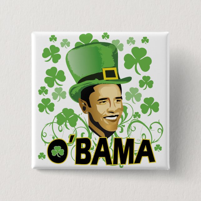 Badge Carré 5 Cm O'Bama 2009 de St Patrick (Devant)