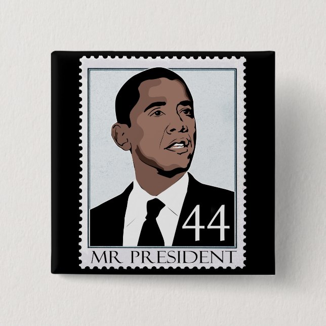 Badge Carré 5 Cm Obama 2012 (Devant)