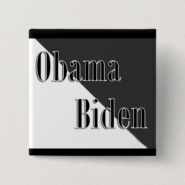 Badge Carré 5 Cm Obama Biden (Devant)